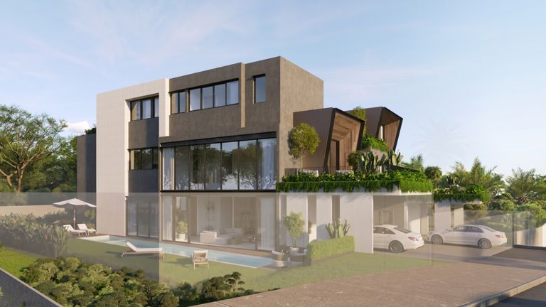 Anagram Homes Tan Boon Chong Avenue – Plot A (1): front elevation and car porch